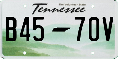 TN license plate B4570V