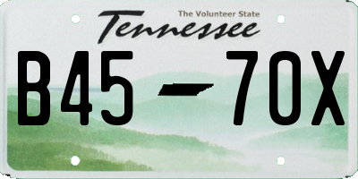 TN license plate B4570X