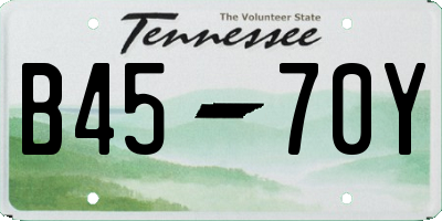 TN license plate B4570Y
