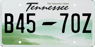 TN license plate B4570Z