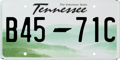TN license plate B4571C