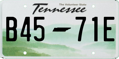 TN license plate B4571E