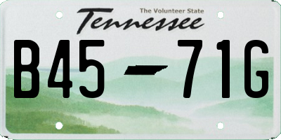 TN license plate B4571G