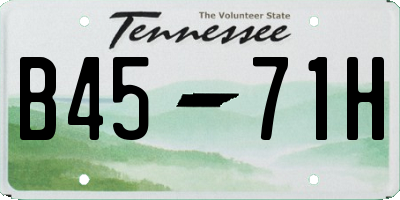 TN license plate B4571H