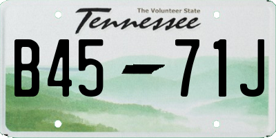 TN license plate B4571J
