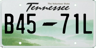 TN license plate B4571L