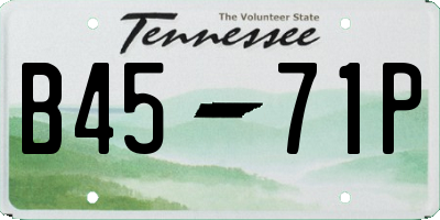 TN license plate B4571P