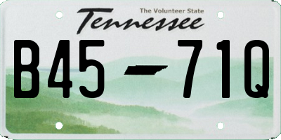 TN license plate B4571Q
