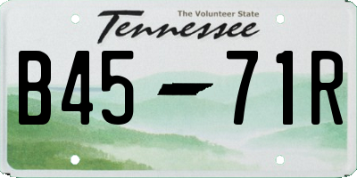 TN license plate B4571R