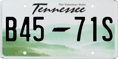 TN license plate B4571S