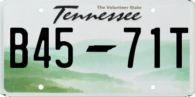 TN license plate B4571T