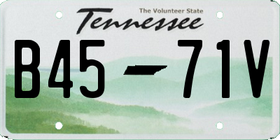 TN license plate B4571V