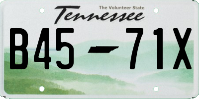 TN license plate B4571X