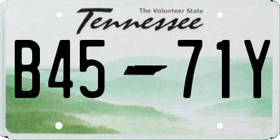 TN license plate B4571Y