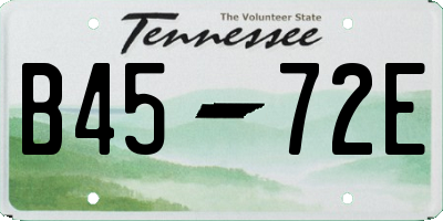 TN license plate B4572E