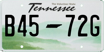 TN license plate B4572G