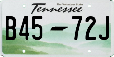 TN license plate B4572J