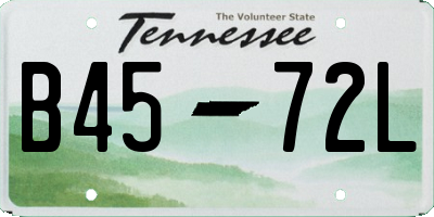 TN license plate B4572L