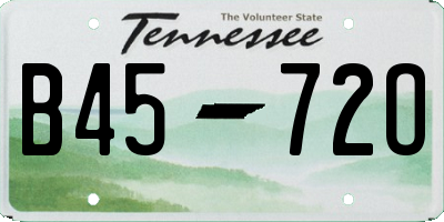 TN license plate B4572O