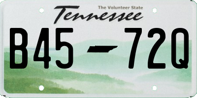 TN license plate B4572Q
