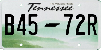 TN license plate B4572R