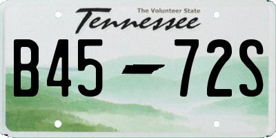 TN license plate B4572S