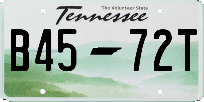TN license plate B4572T