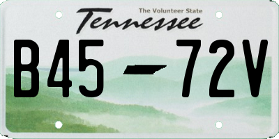 TN license plate B4572V