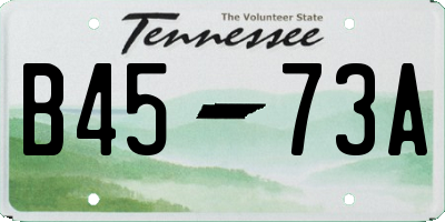 TN license plate B4573A