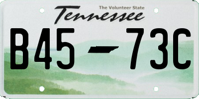 TN license plate B4573C