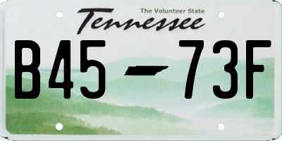 TN license plate B4573F
