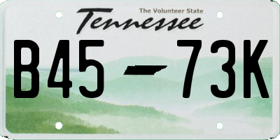 TN license plate B4573K