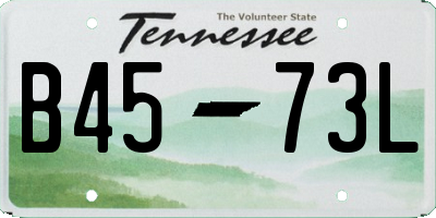 TN license plate B4573L