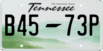 TN license plate B4573P