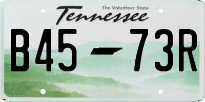 TN license plate B4573R