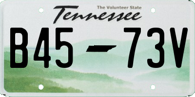 TN license plate B4573V