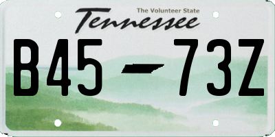 TN license plate B4573Z
