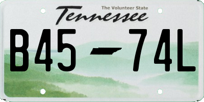 TN license plate B4574L