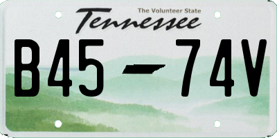 TN license plate B4574V
