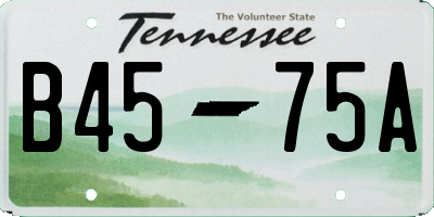 TN license plate B4575A