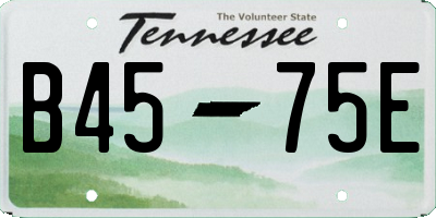 TN license plate B4575E