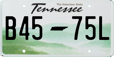 TN license plate B4575L