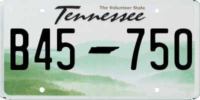 TN license plate B4575O