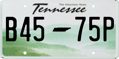 TN license plate B4575P