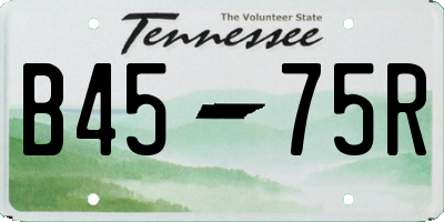 TN license plate B4575R