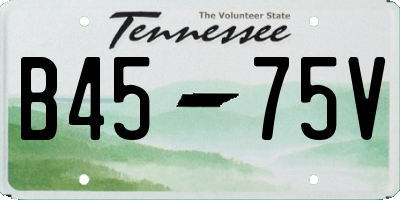 TN license plate B4575V
