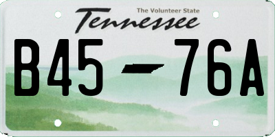 TN license plate B4576A