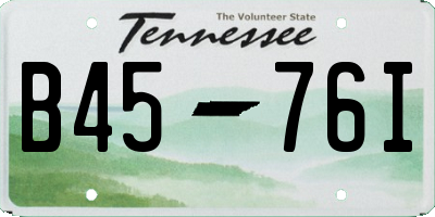 TN license plate B4576I