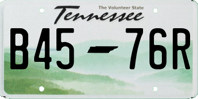 TN license plate B4576R