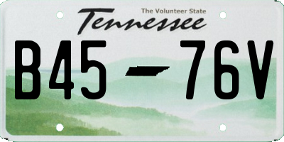 TN license plate B4576V